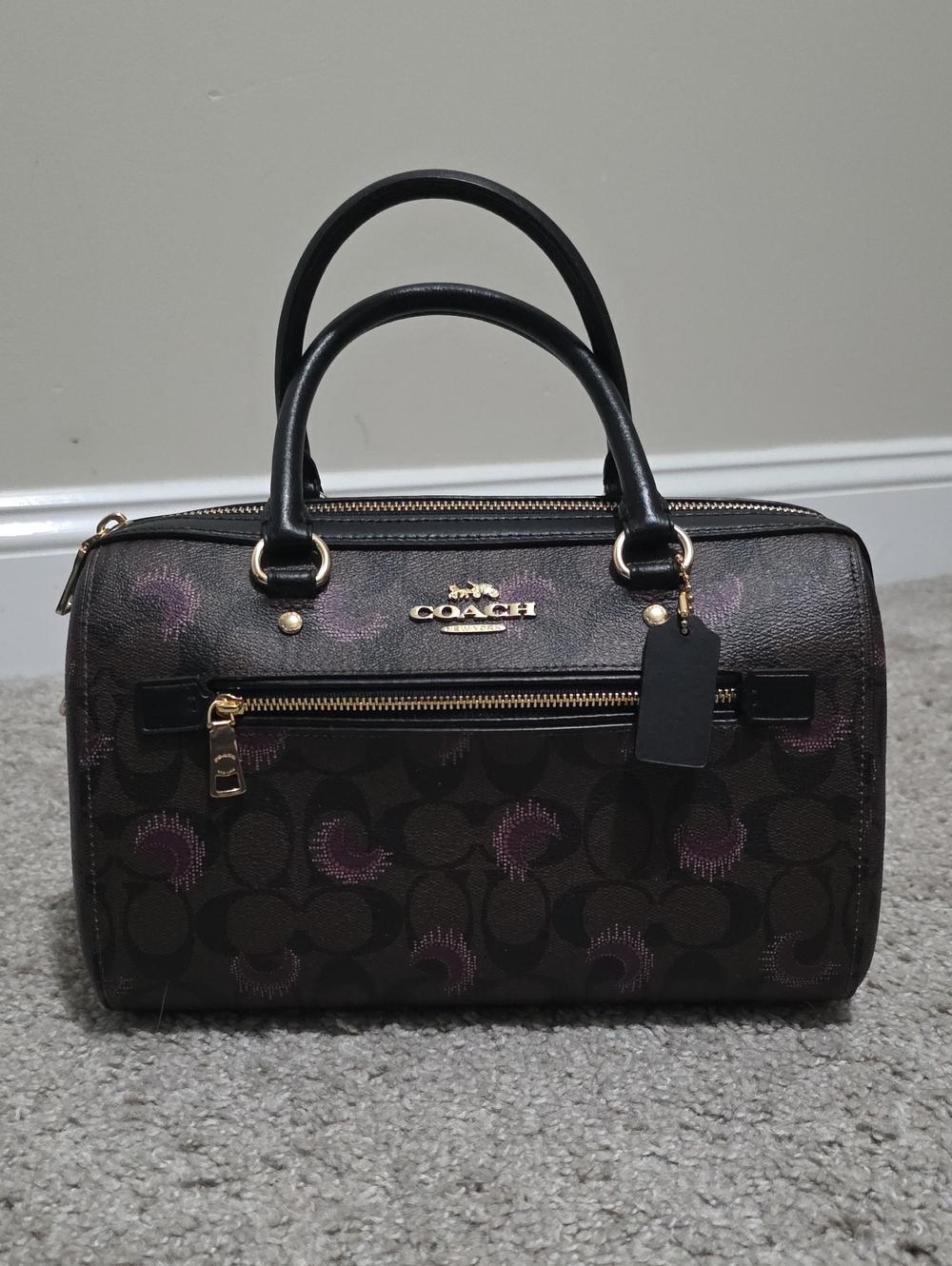 Coach Signature Limited Edition Moon Print Medium Rowan Bag